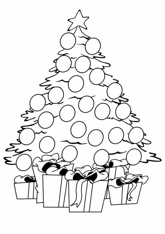 Porta il colore nel Villaggio di Babbo Natale con questa pagina da colorare con un albero con regali dal Polo Nord! Gli elfi amano fare regali.